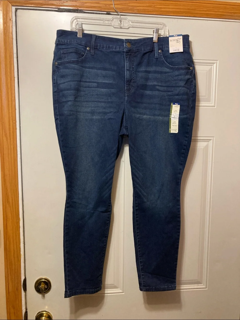 Women's Dark Blue Stretch Jeans 18WP - Picture 2 of 5